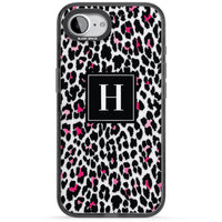 Personalised Clear Pink Leopard Monogram