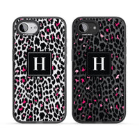 Personalised Clear Pink Leopard Monogram