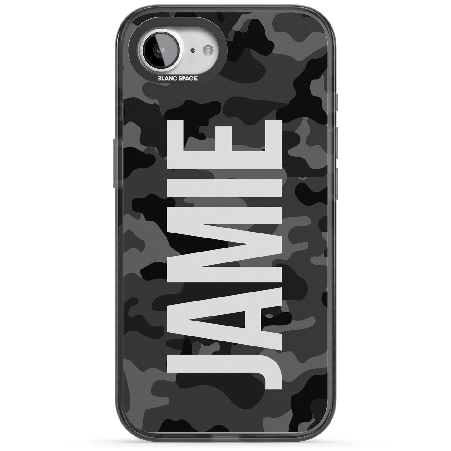 Personalised Black Camo Name Vertical