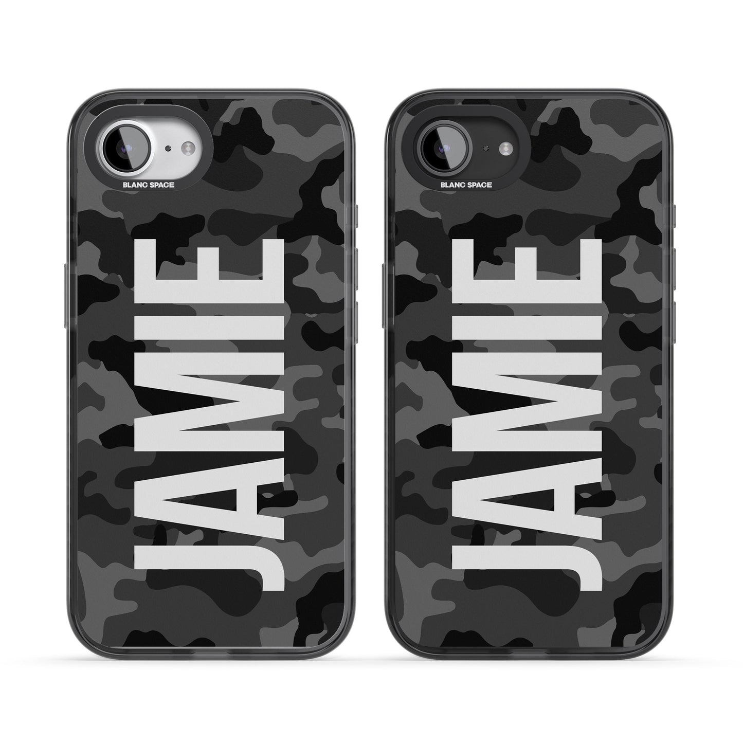 Personalised Black Camo Name Vertical