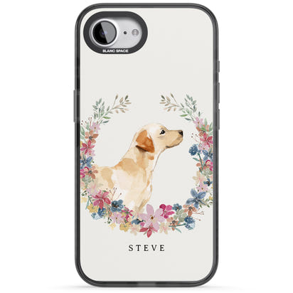 Personalised Yellow Labrador Floral Portrait