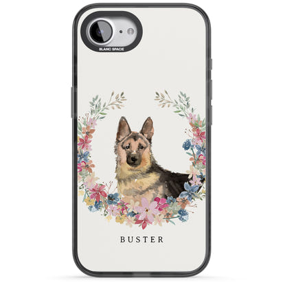 Personalised German Shepherd Floral Portrait
