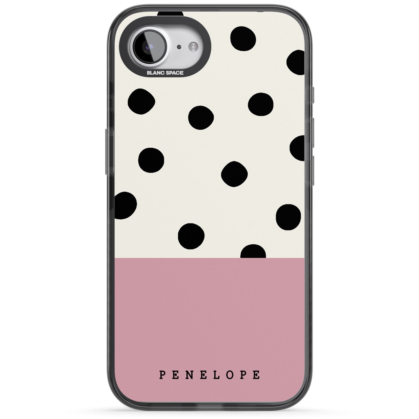 Personalised Pink Border Polka Dot