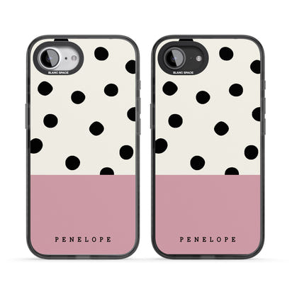 Personalised Pink Border Polka Dot