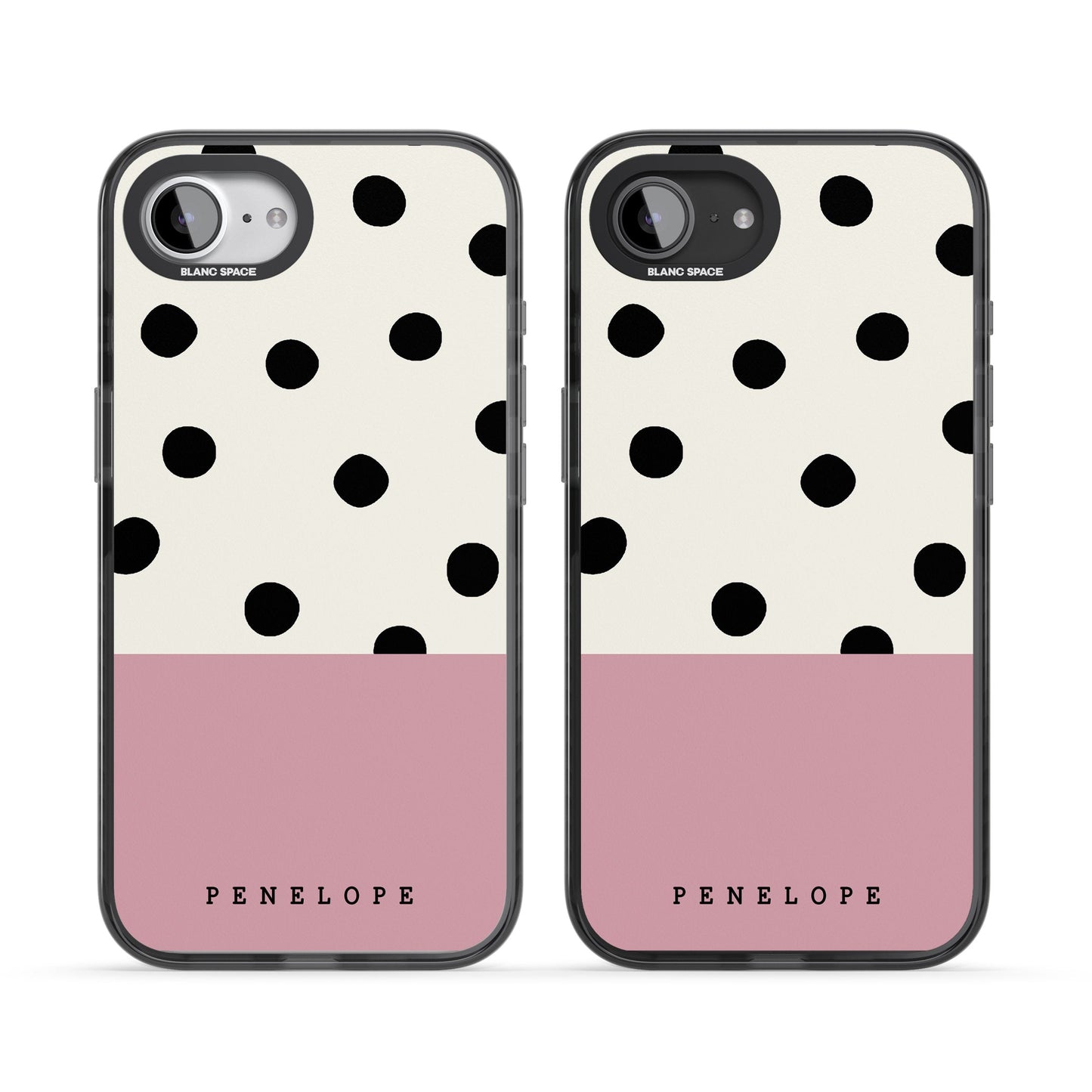 Personalised Pink Border Polka Dot