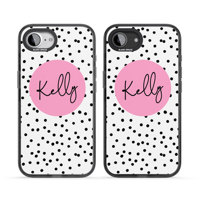 Personalised Pink Circle & Dots