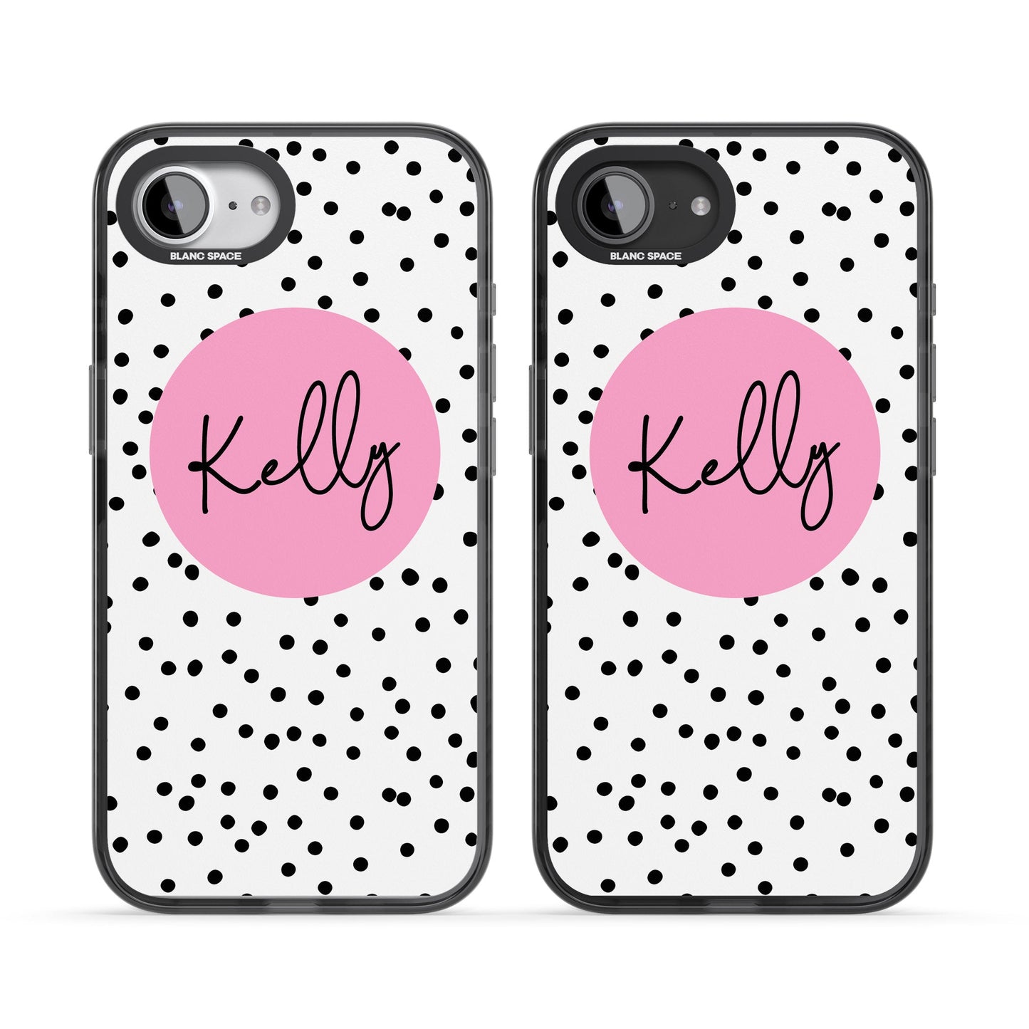 Personalised Pink Circle & Dots