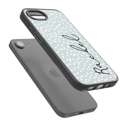 Écriture cursive verticale personnalisée et points