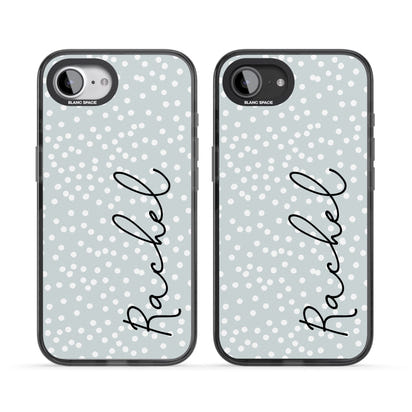 Écriture cursive verticale personnalisée et points