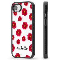 Personalised Red Peonies & Cursive