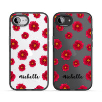 Personalised Red Peonies & Cursive