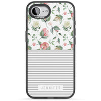 Personalised Light Floral Pattern & Stripes