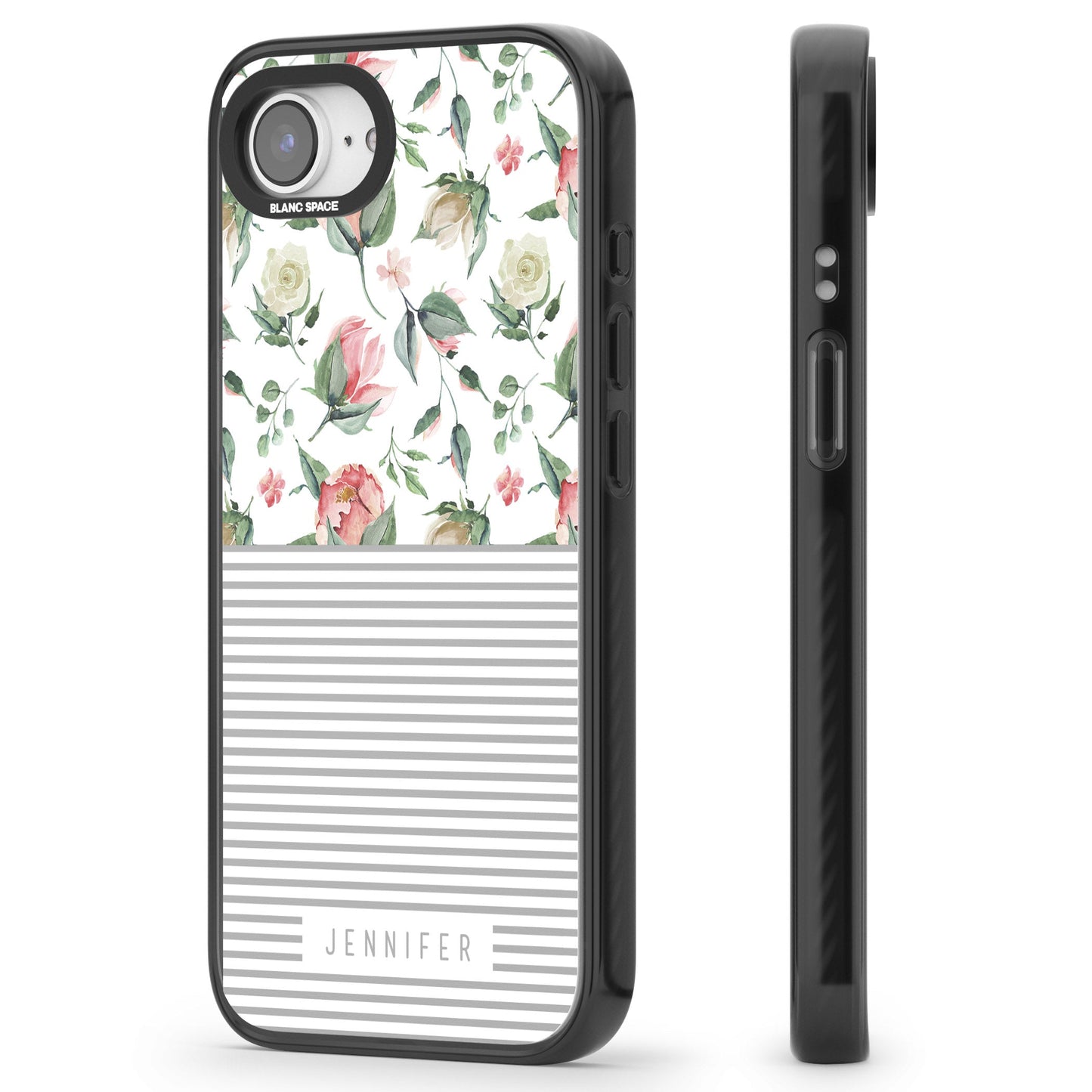 Personalised Light Floral Pattern & Stripes