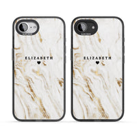 Personalised White & Gold Swirl Marble