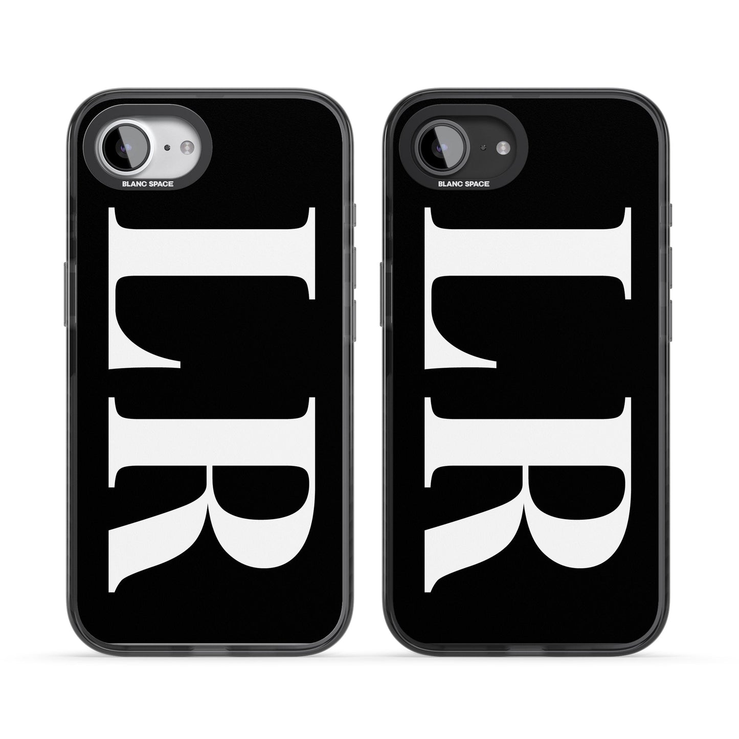 Lettres blanches et noires personnalisées