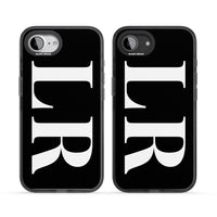 Lettres blanches et noires personnalisées