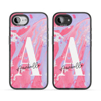 Personalised Pink & Purple Marble