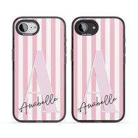 Personalised Pink Stripes & Monogram