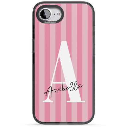 Personalised Pink Stripes Initial