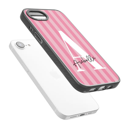 Personalised Pink Stripes Initial