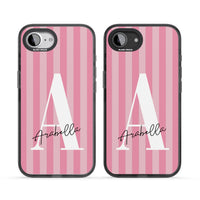 Personalised Pink Stripes Initial