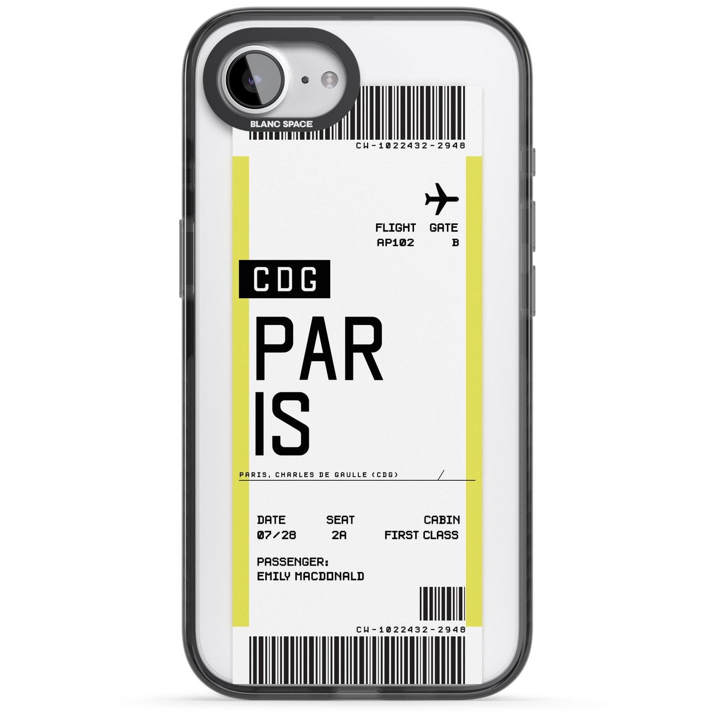 Personalised Paris Boarding Pass