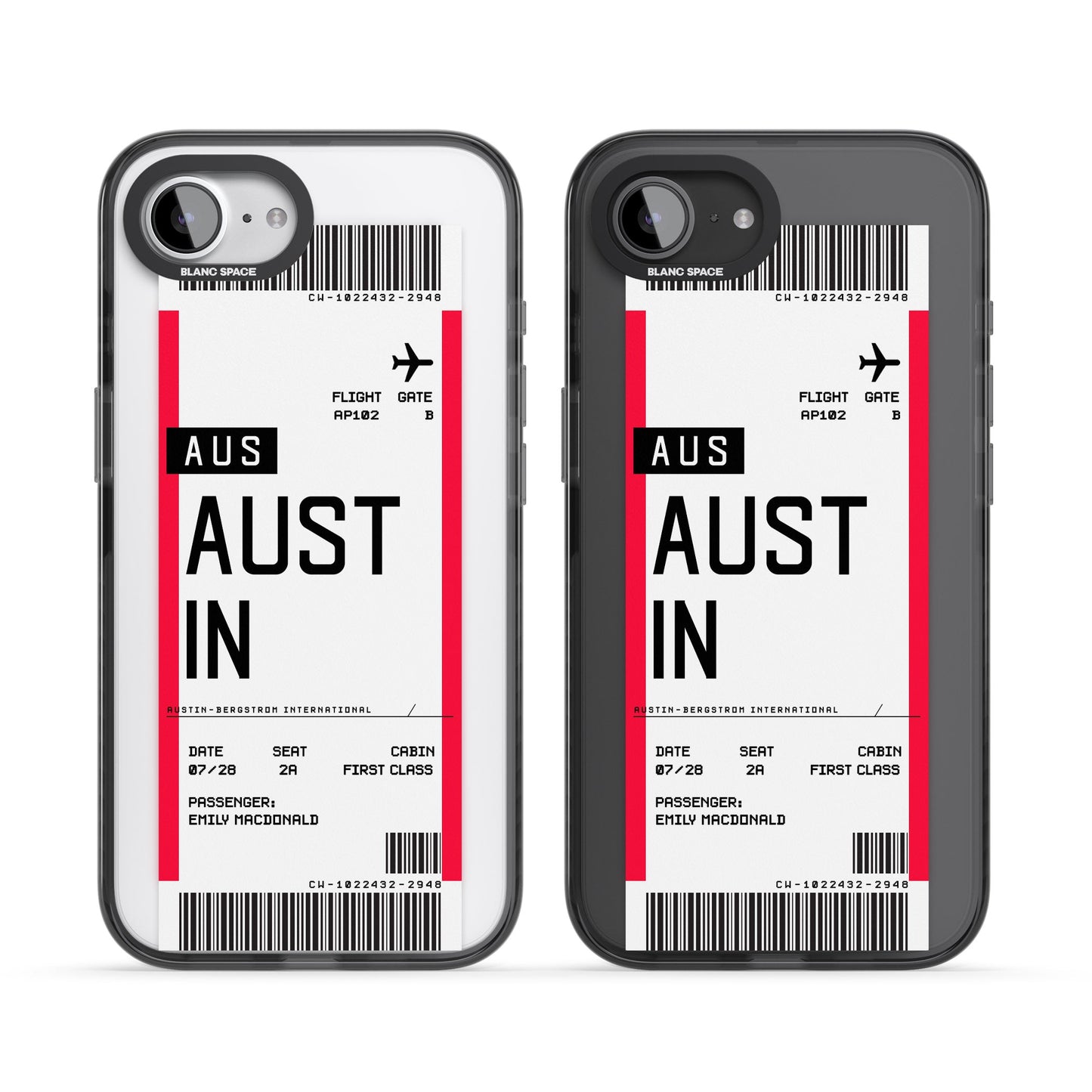 Personalised Austin Boarding Pass
