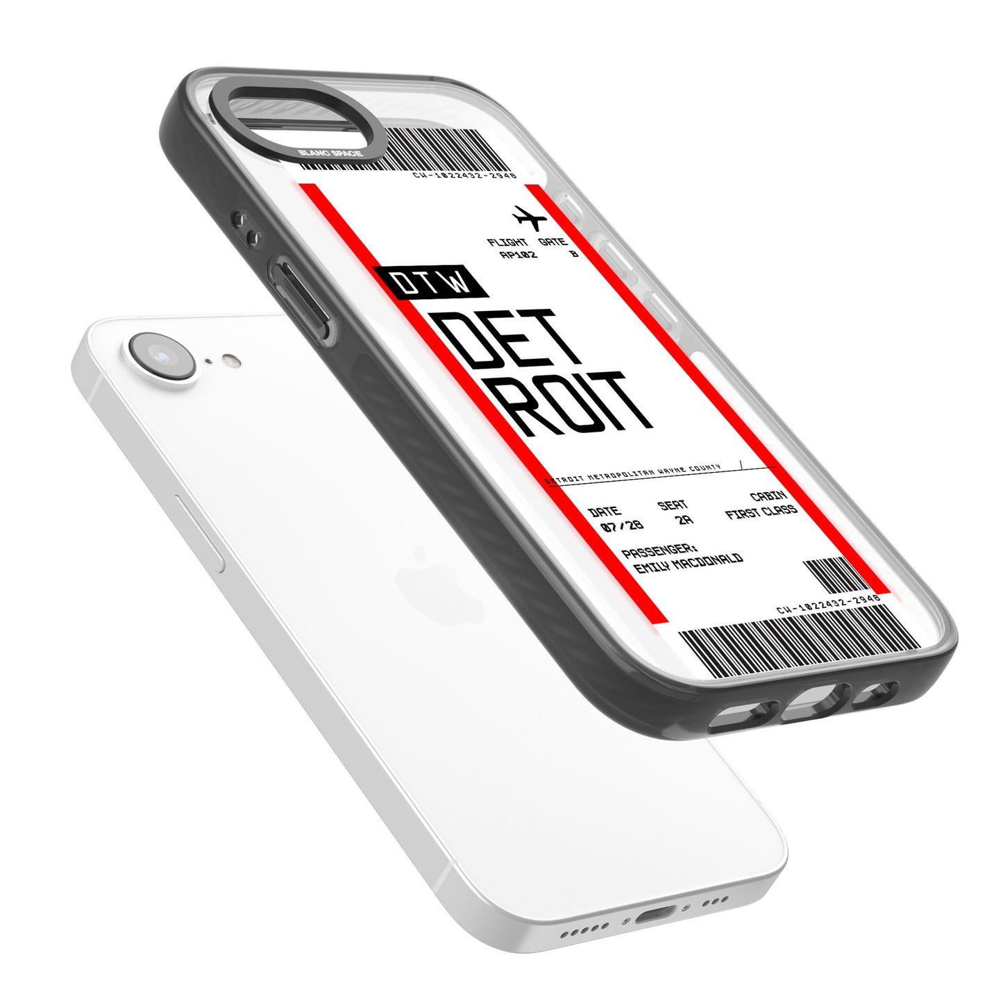 Carte d'embarquement personnalisée pour Détroit