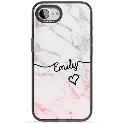 Personalised Pink Fade Marble Heart