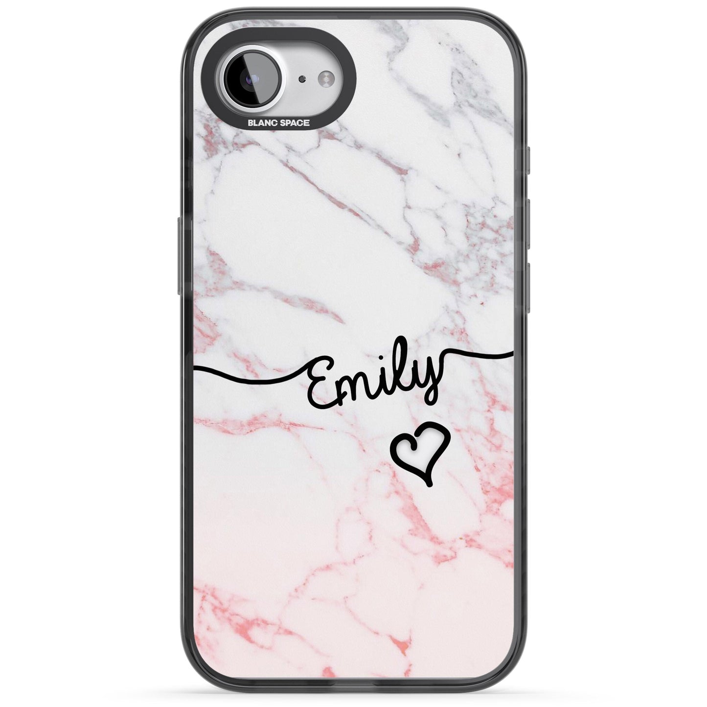 Personalised Pink Fade Marble Heart