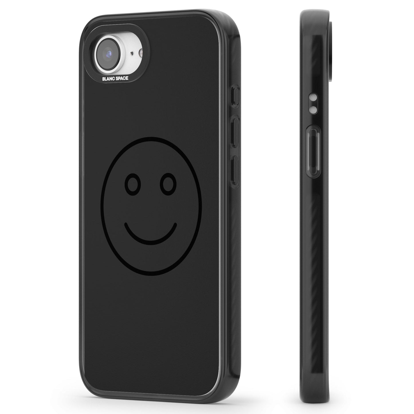 Visage souriant sombre