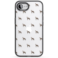 Motif de chien whippet transparent