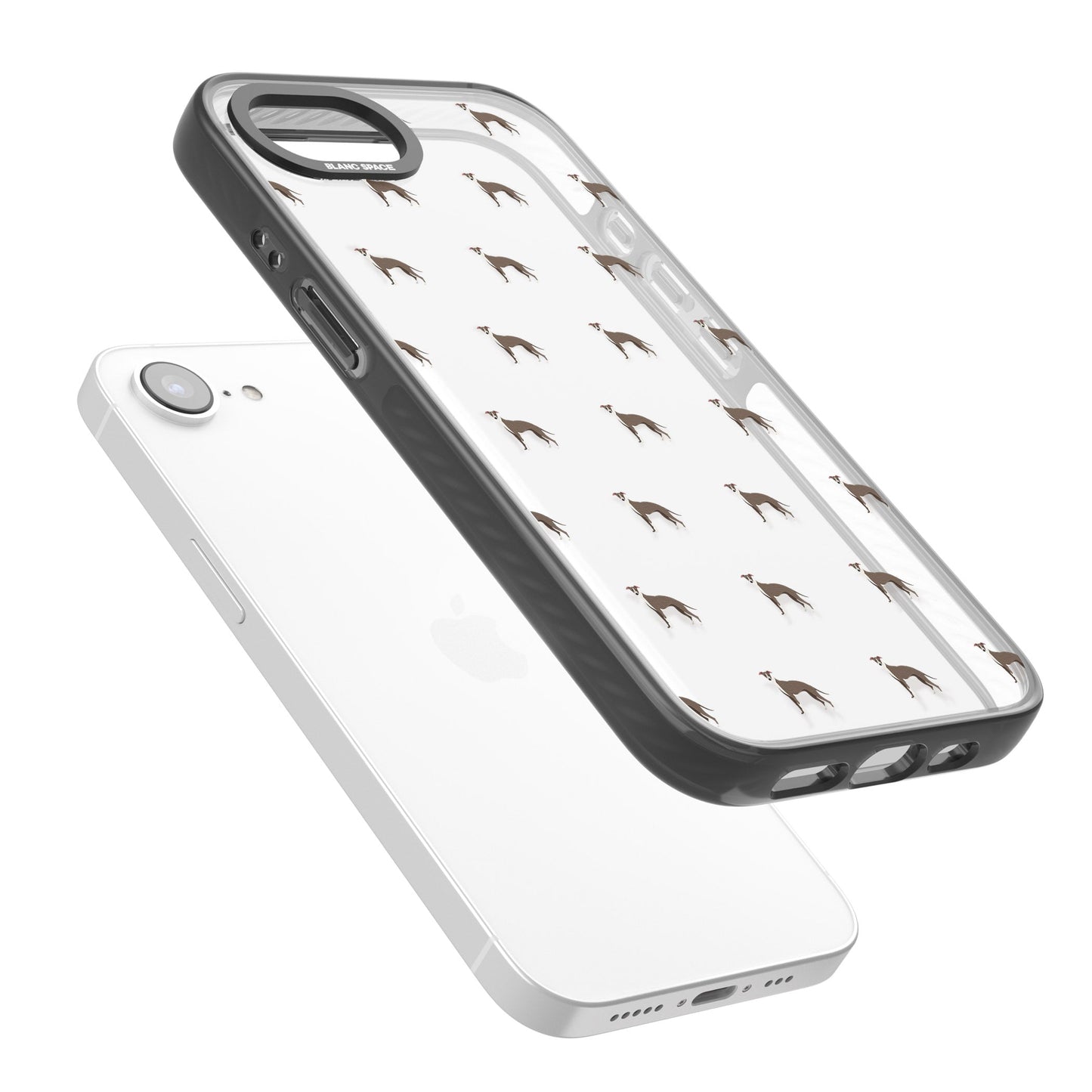 Motif de chien whippet transparent