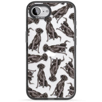 Black Labrador Watercolor Pattern