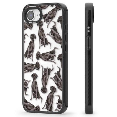 Black Labrador Watercolor Pattern