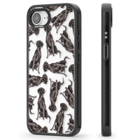 Black Labrador Watercolor Pattern