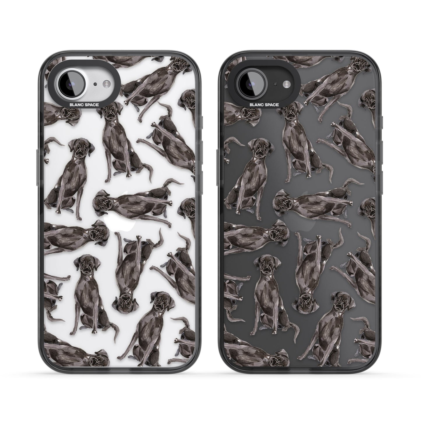 Black Labrador Watercolor Pattern