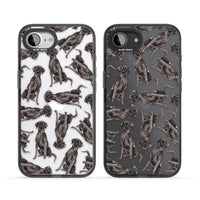 Black Labrador Watercolor Pattern