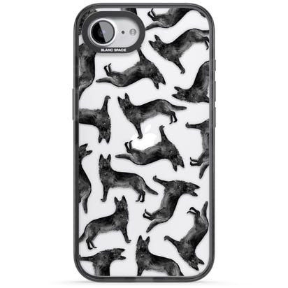 German Shepherd Pattern Black
