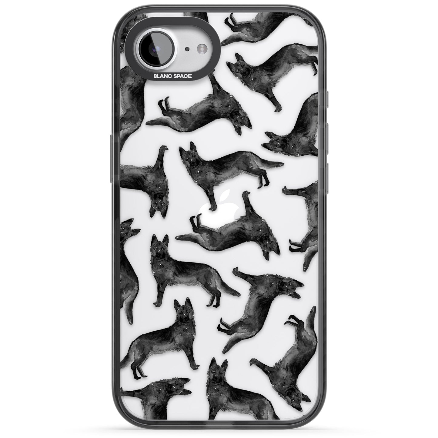 German Shepherd Pattern Black