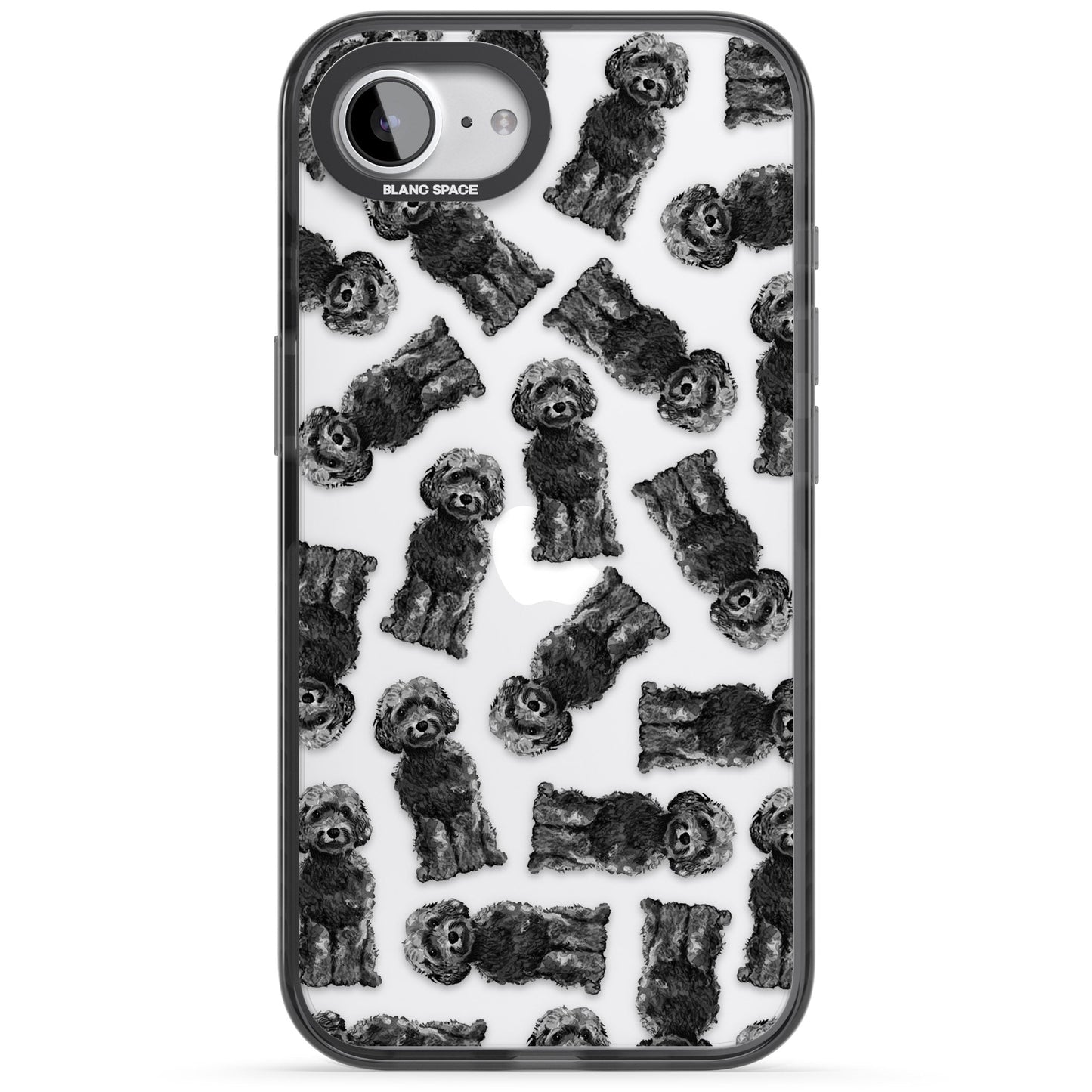 Black Cockapoo Watercolor