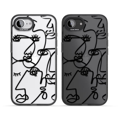 Abstract Line Art Black Clear