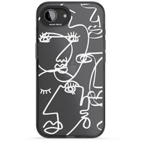 Abstract Line Art White Clear