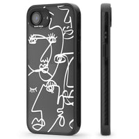 Abstract Line Art White Clear