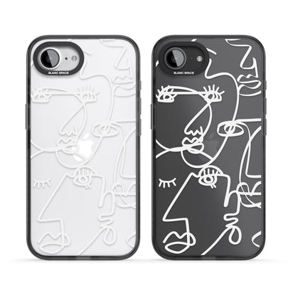 Abstract Line Art White Clear