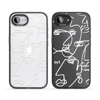 Abstract Line Art White Clear