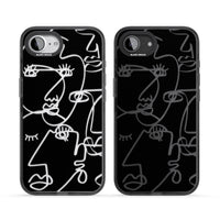 Abstract Line Art Clear Black