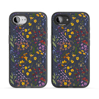 Grappe de feuilles de fleurs sauvages bleu marine