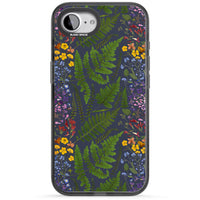 Busy Floral And Fern Design Navy