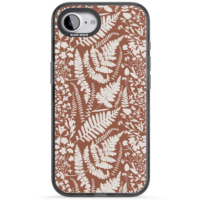 Fleurs sauvages et fougères sur terre cuite